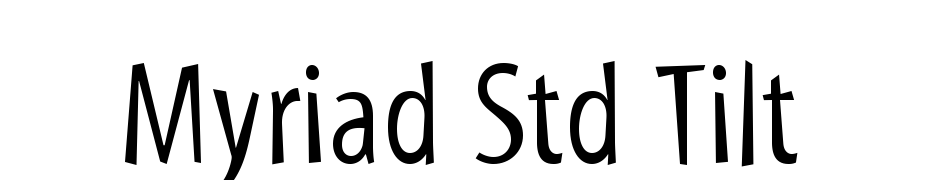 Myriad Std Tilt Font Download Free